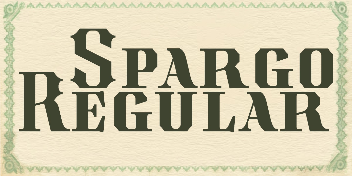 Example font Spargo #3